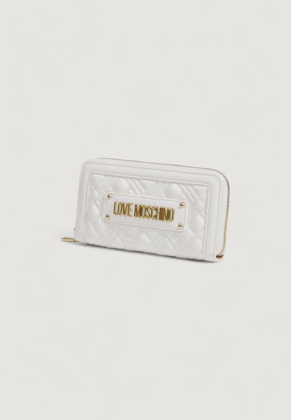 Portafoglio grande Love Moschino QUILTED Bianco - Foto 2