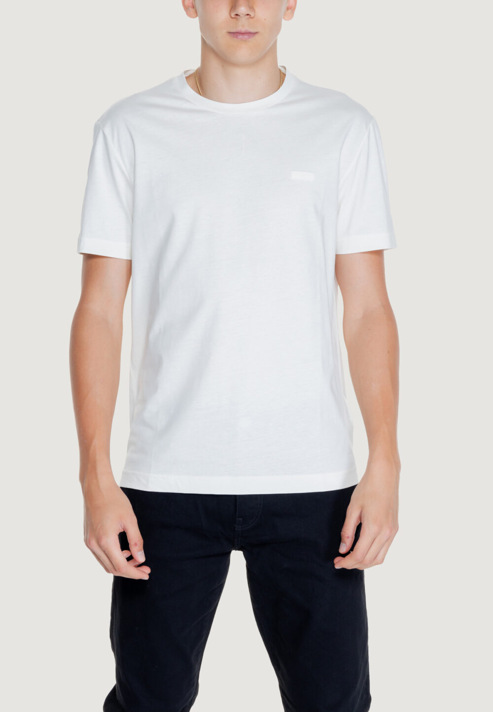 T-shirt Calvin Klein SMOOTH COTTON Bianco - Foto 1