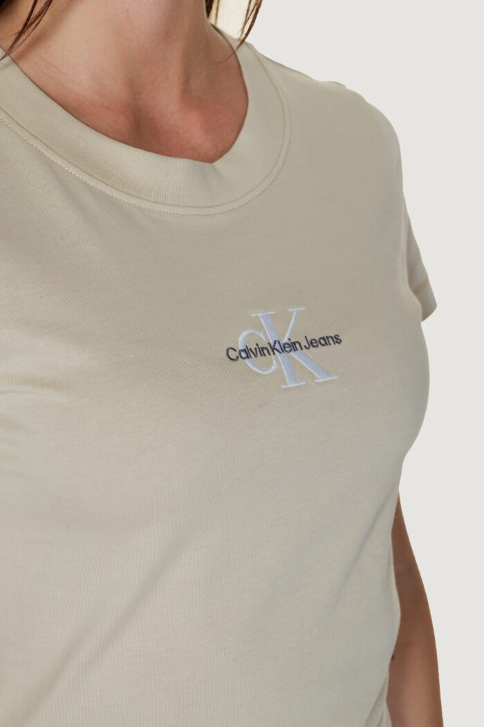 T-shirt Calvin Klein MONOLOGO TEE Beige