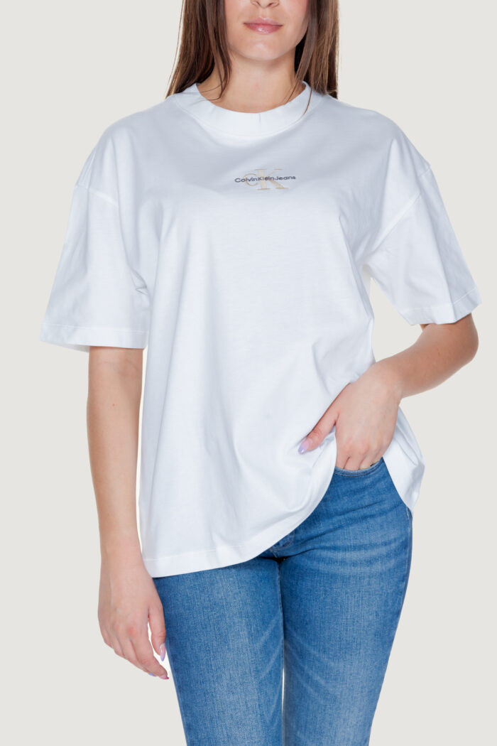 T-shirt Calvin Klein MONOLOGO BOYFRIEND Bianco