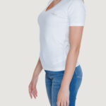 T-shirt Calvin Klein Jeans WOVEN LABEL RIB V-NECK Bianco - Foto 4