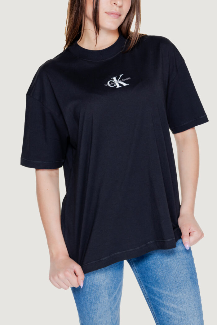 T-shirt Calvin Klein MONOLOGO BOYFRIEND Nero