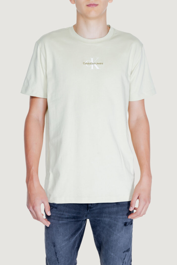 T-shirt Calvin Klein MONOLOGO REGULAR Verde – Giallo