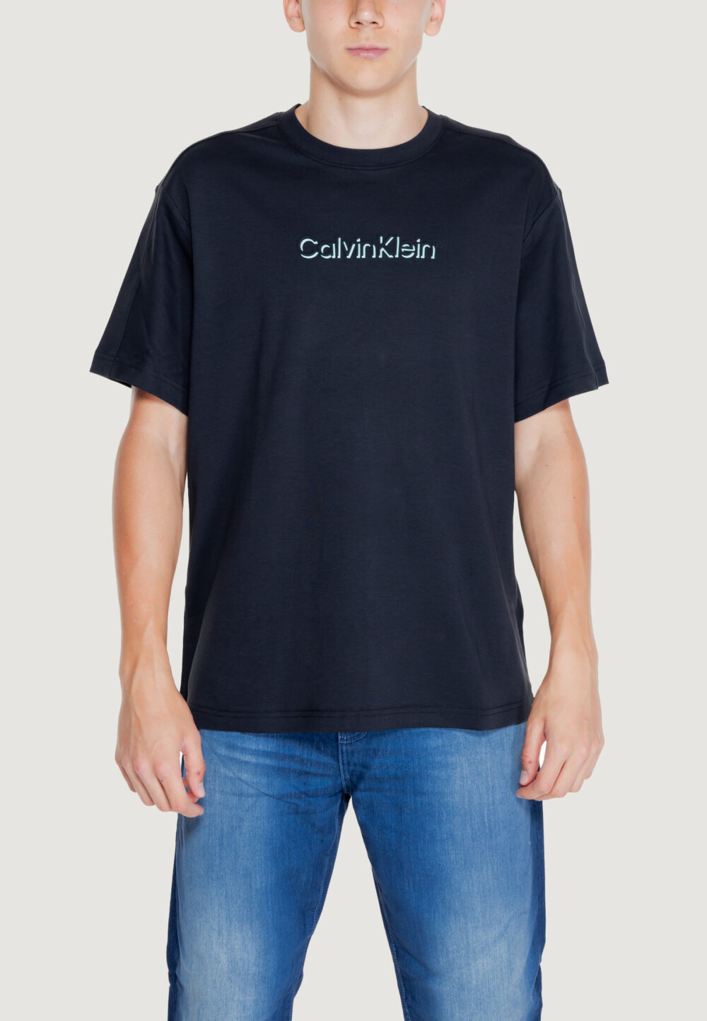 T-shirt Calvin Klein SHADOW EMBOSSED LOGO Nero - Foto 1