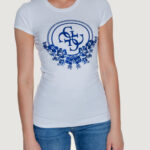 T-shirt Guess SS CHECKER SEQUIN R3 Bianco - Foto 4