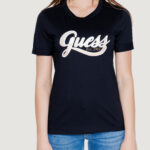 T-shirt Guess SS CN GLITTERY LOGO Nero - Foto 5