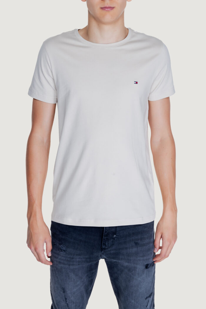 T-shirt Tommy Hilfiger STRETCH SLIM FIT TEE Beige