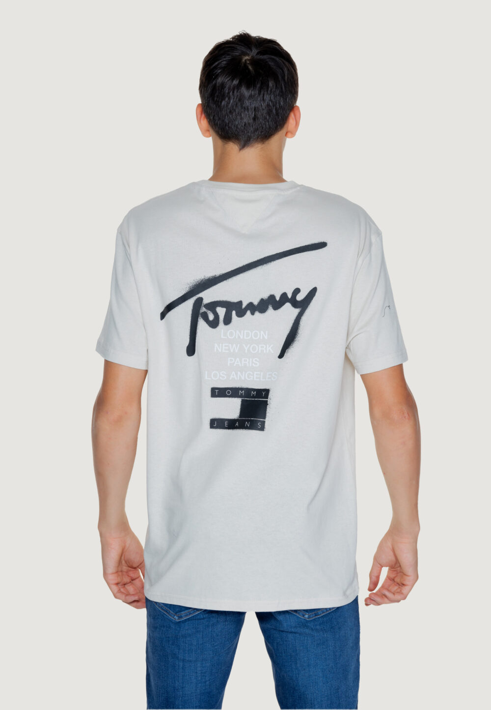 T-shirt Tommy Hilfiger Jeans TJM REG GRAFFITI SIG Beige chiaro - Foto 3