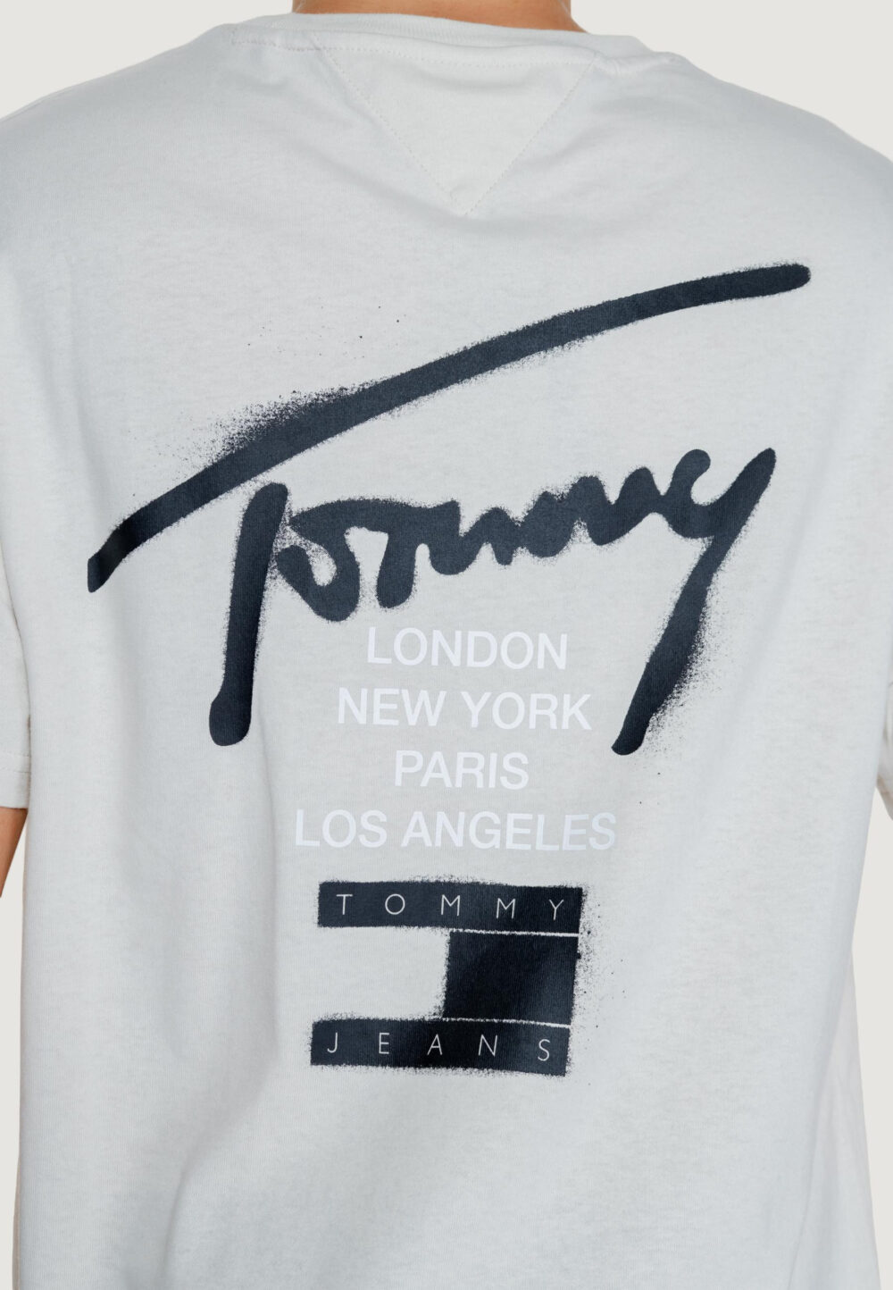T-shirt Tommy Hilfiger Jeans TJM REG GRAFFITI SIG Beige chiaro - Foto 4