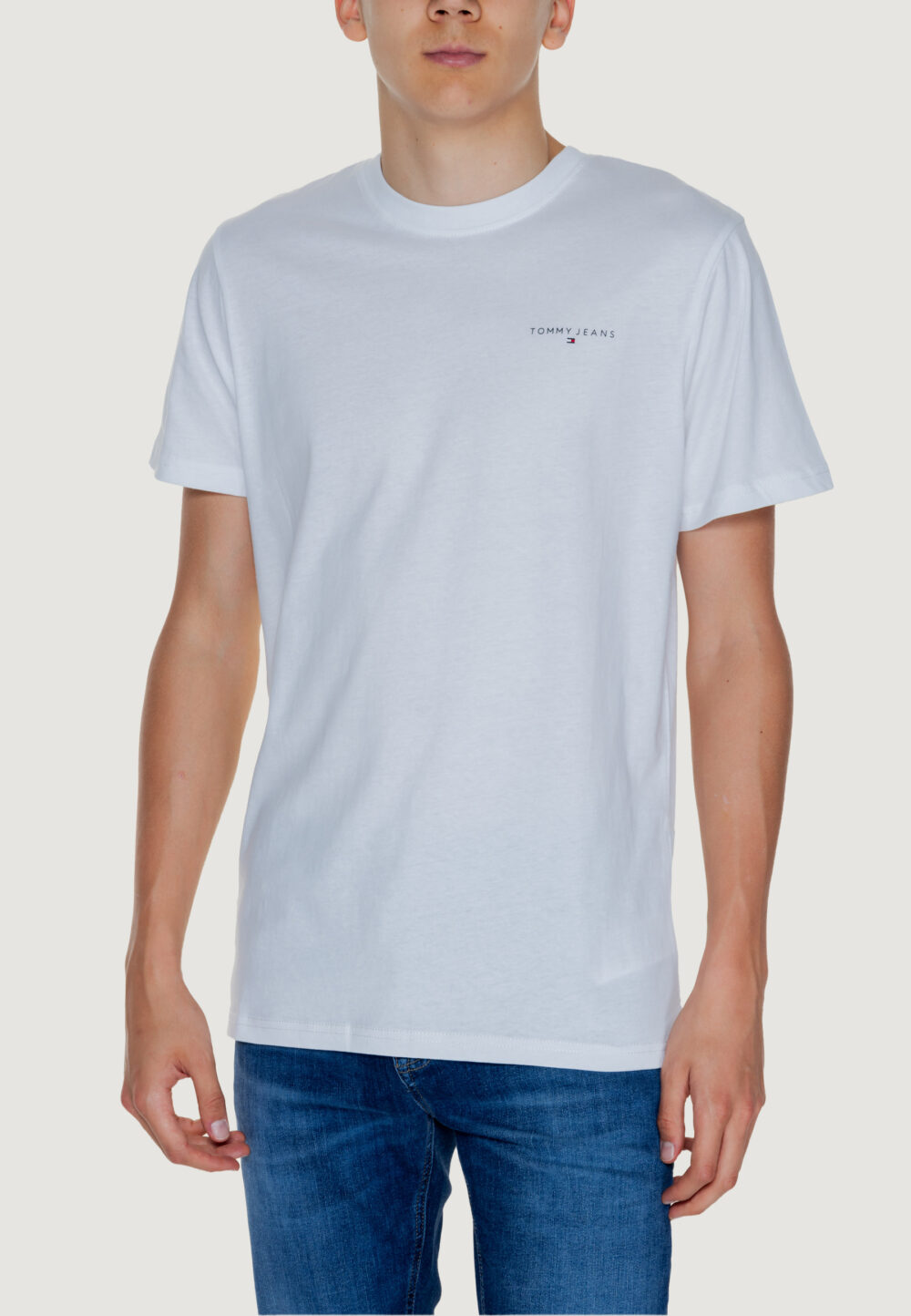 T-shirt Tommy Hilfiger Jeans TJM LINEAR Bianco - Foto 1