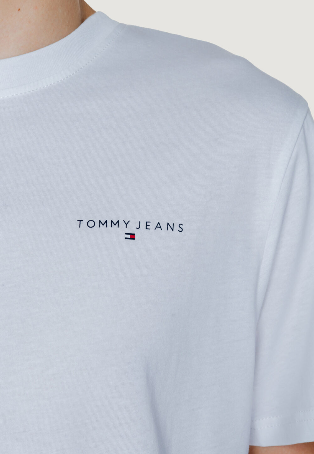 T-shirt Tommy Hilfiger Jeans TJM LINEAR Bianco - Foto 2
