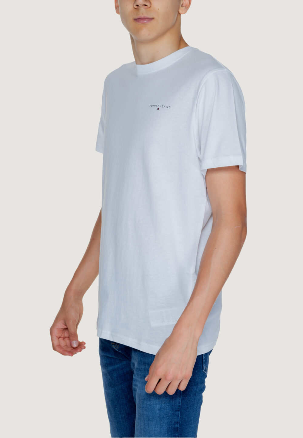 T-shirt Tommy Hilfiger Jeans TJM LINEAR Bianco - Foto 4