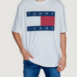 T-shirt Tommy Hilfiger Jeans TJM OVZ BIG FLAG TEE Bianco - Foto 1