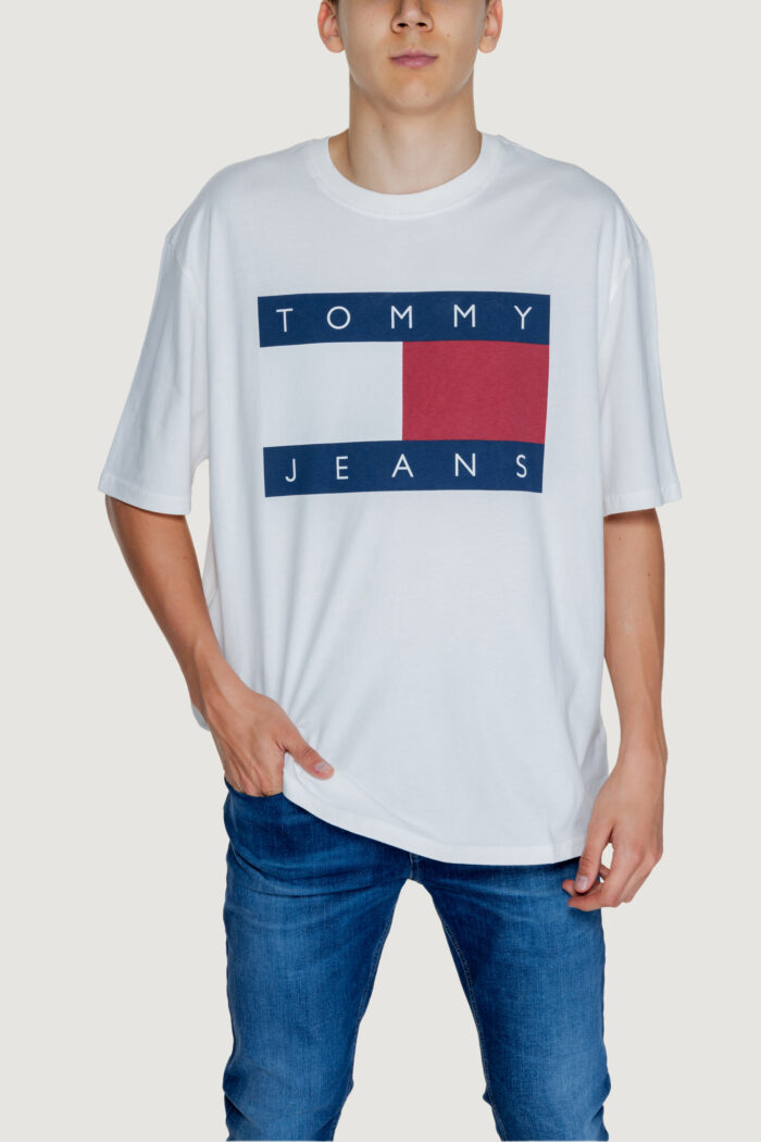 T-shirt Tommy Hilfiger TJM OVZ BIG FLAG TEE Bianco