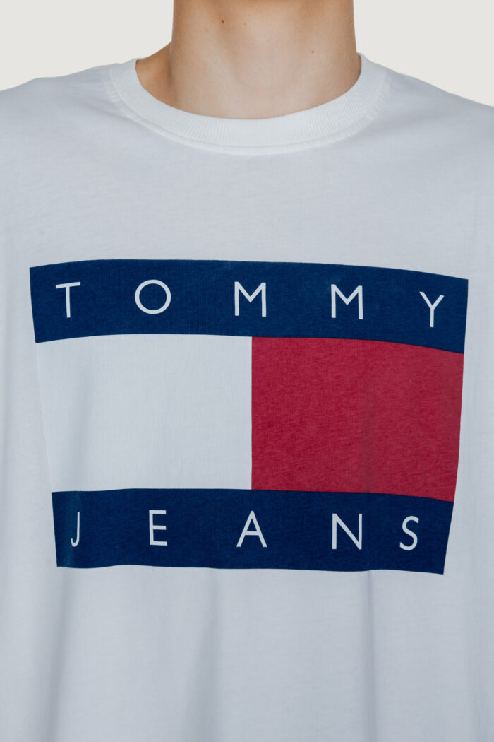 T-shirt Tommy Hilfiger TJM OVZ BIG FLAG TEE Bianco
