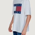 T-shirt Tommy Hilfiger Jeans TJM OVZ BIG FLAG TEE Bianco - Foto 4