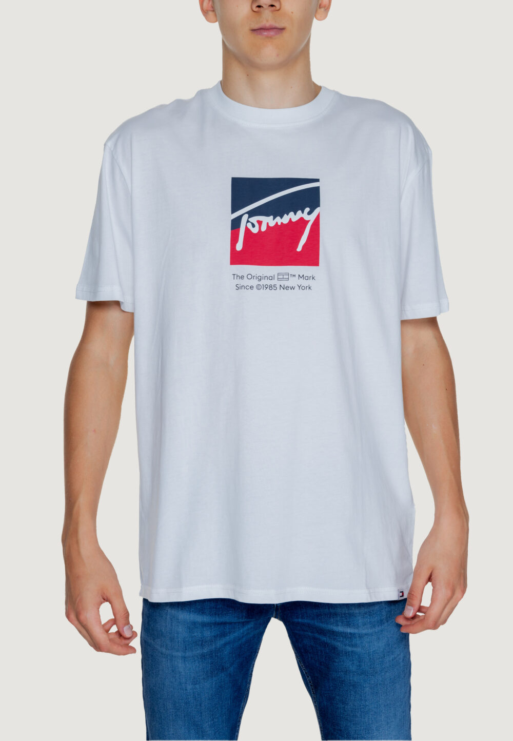 T-shirt Tommy Hilfiger Jeans TJM REG RWB DNA TEE Bianco - Foto 1