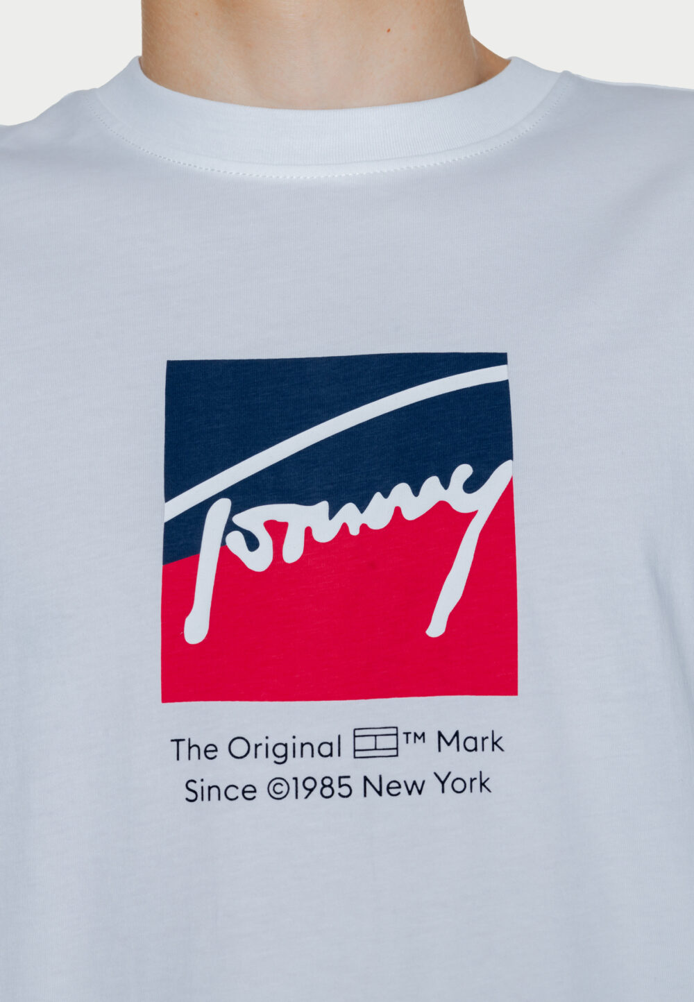 T-shirt Tommy Hilfiger Jeans TJM REG RWB DNA TEE Bianco - Foto 2