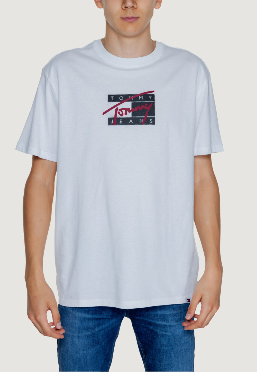 T-shirt Tommy Hilfiger Jeans TJM REG STREET SIG Bianco - Foto 1