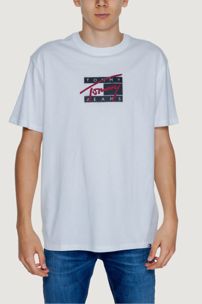 T-shirt Tommy Hilfiger TJM REG STREET SIG Bianco