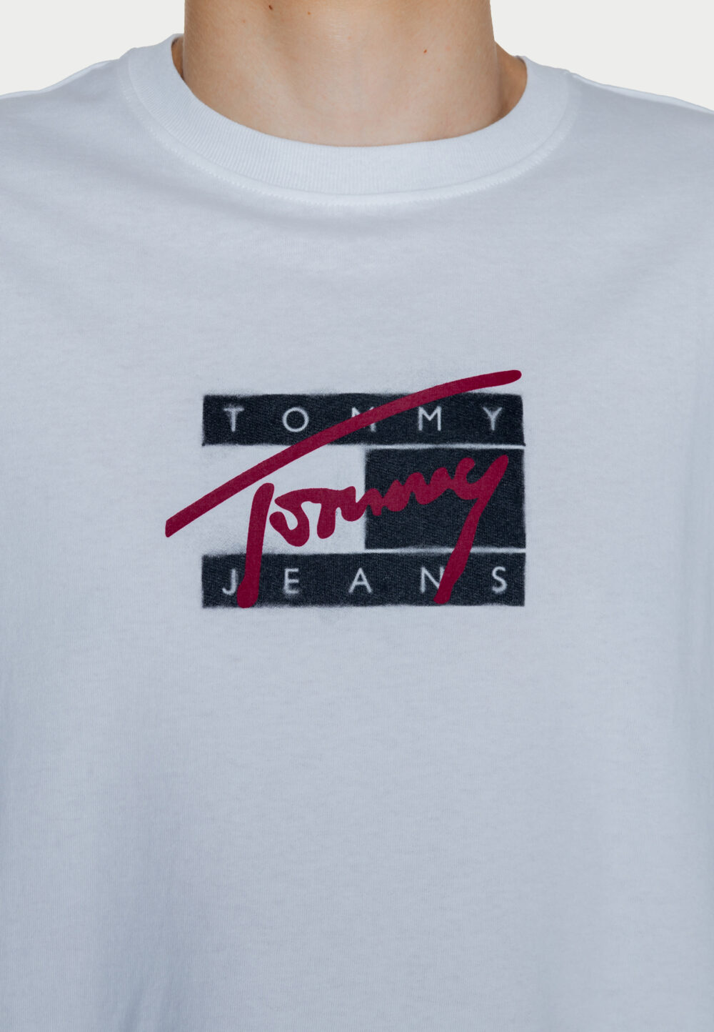 T-shirt Tommy Hilfiger Jeans TJM REG STREET SIG Bianco - Foto 2