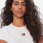 T-shirt Tommy Hilfiger Jeans TJW BADGE RIB Bianco - Foto 4