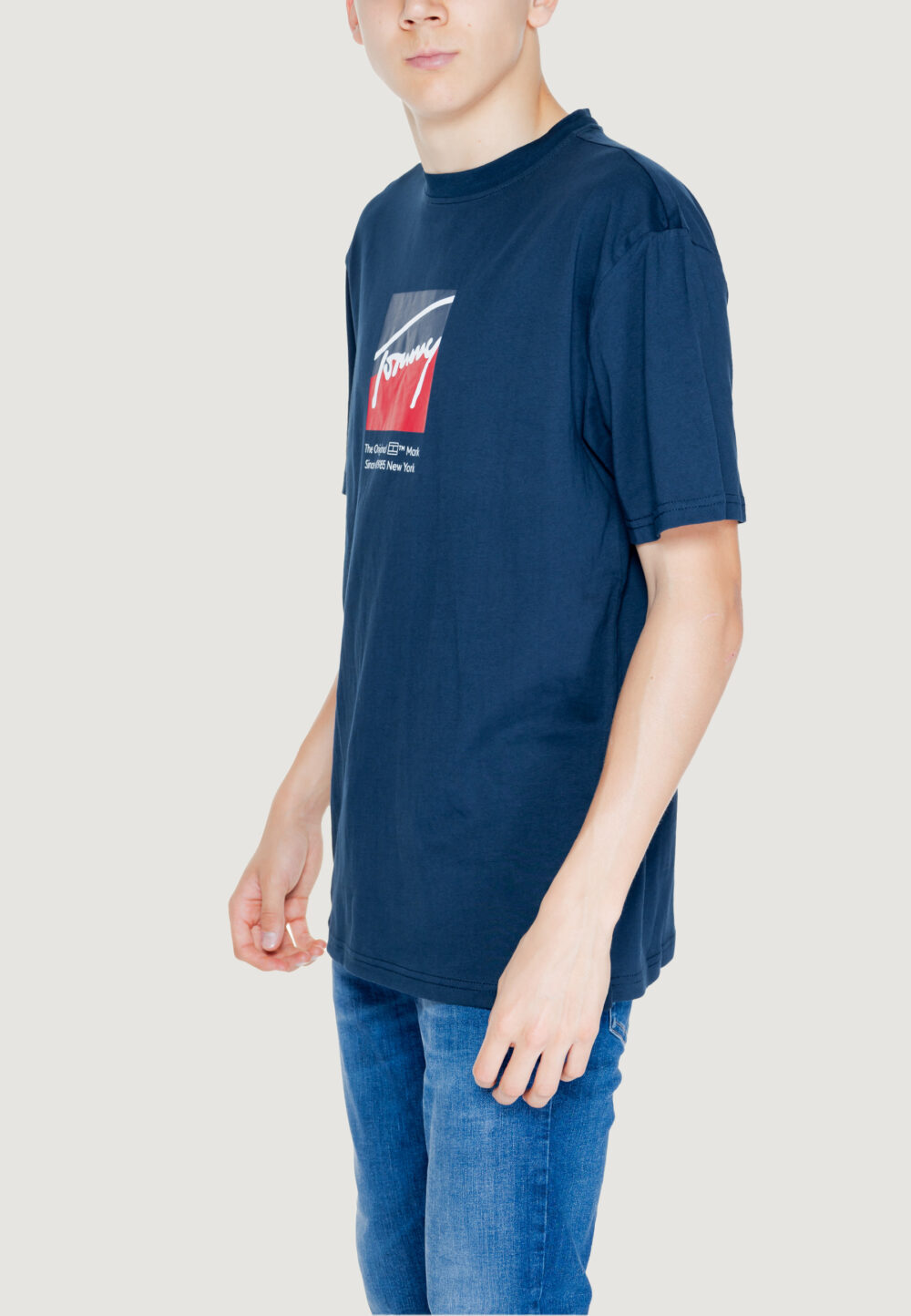 T-shirt Tommy Hilfiger Jeans TJM REG RWB DNA TEE Blue scuro - Foto 4