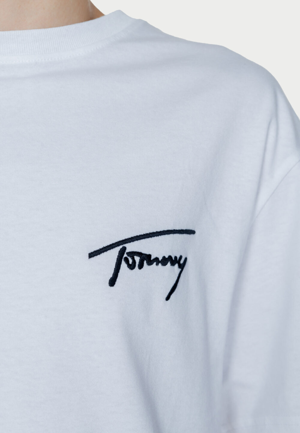 T-shirt Tommy Hilfiger Jeans REG SIGNATURE Bianco - Foto 2