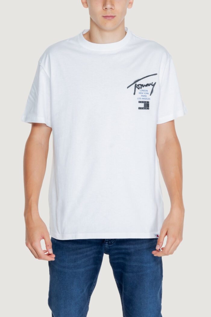 T-shirt Tommy Hilfiger TJM REG GRAFFITI SIG Bianco