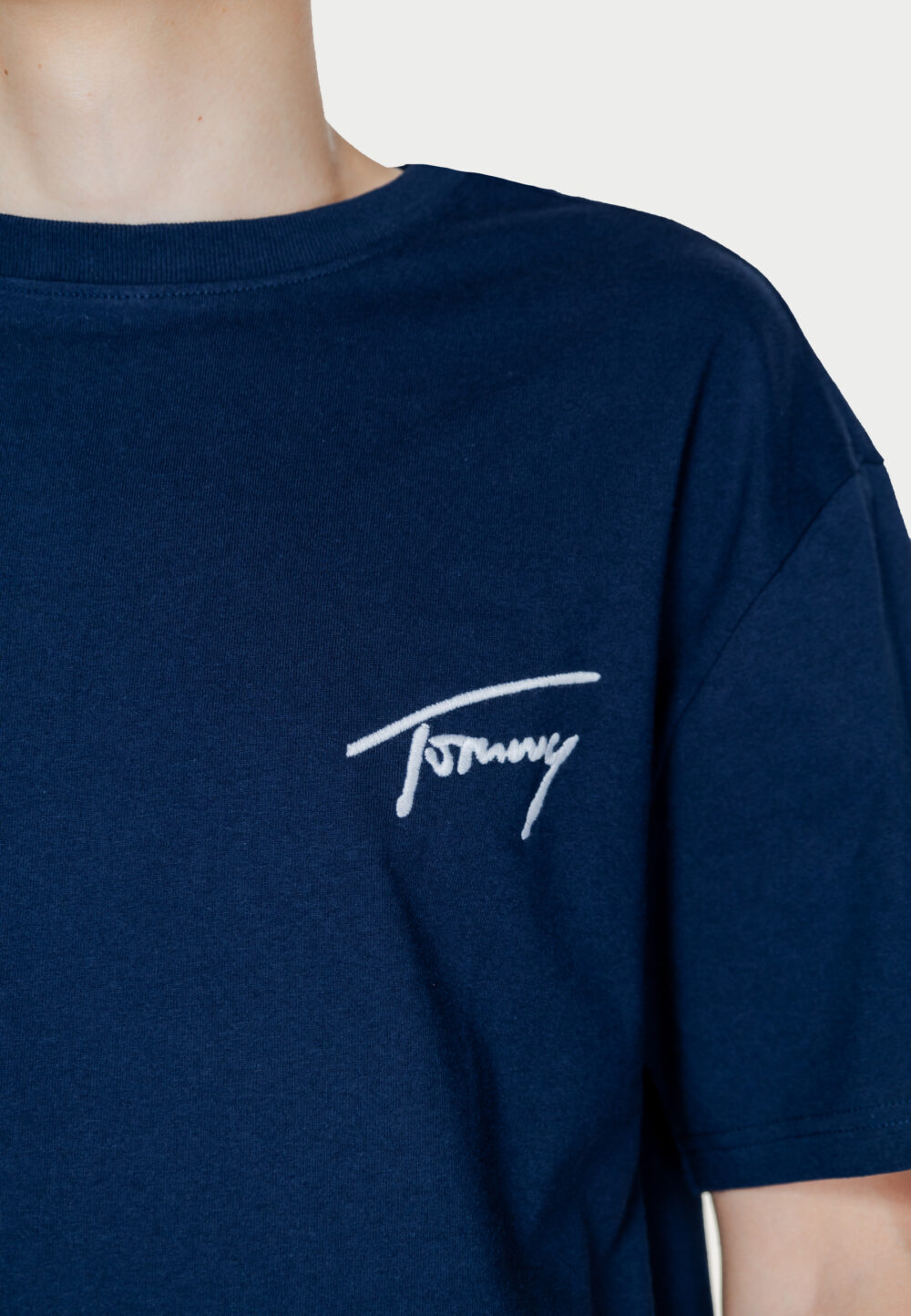 T-shirt Tommy Hilfiger Jeans REG SIGNATURE Blu - Foto 2
