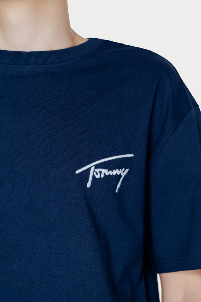 T-shirt Tommy Hilfiger REG SIGNATURE Blu