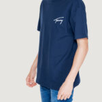 T-shirt Tommy Hilfiger Jeans REG SIGNATURE Blu - Foto 4