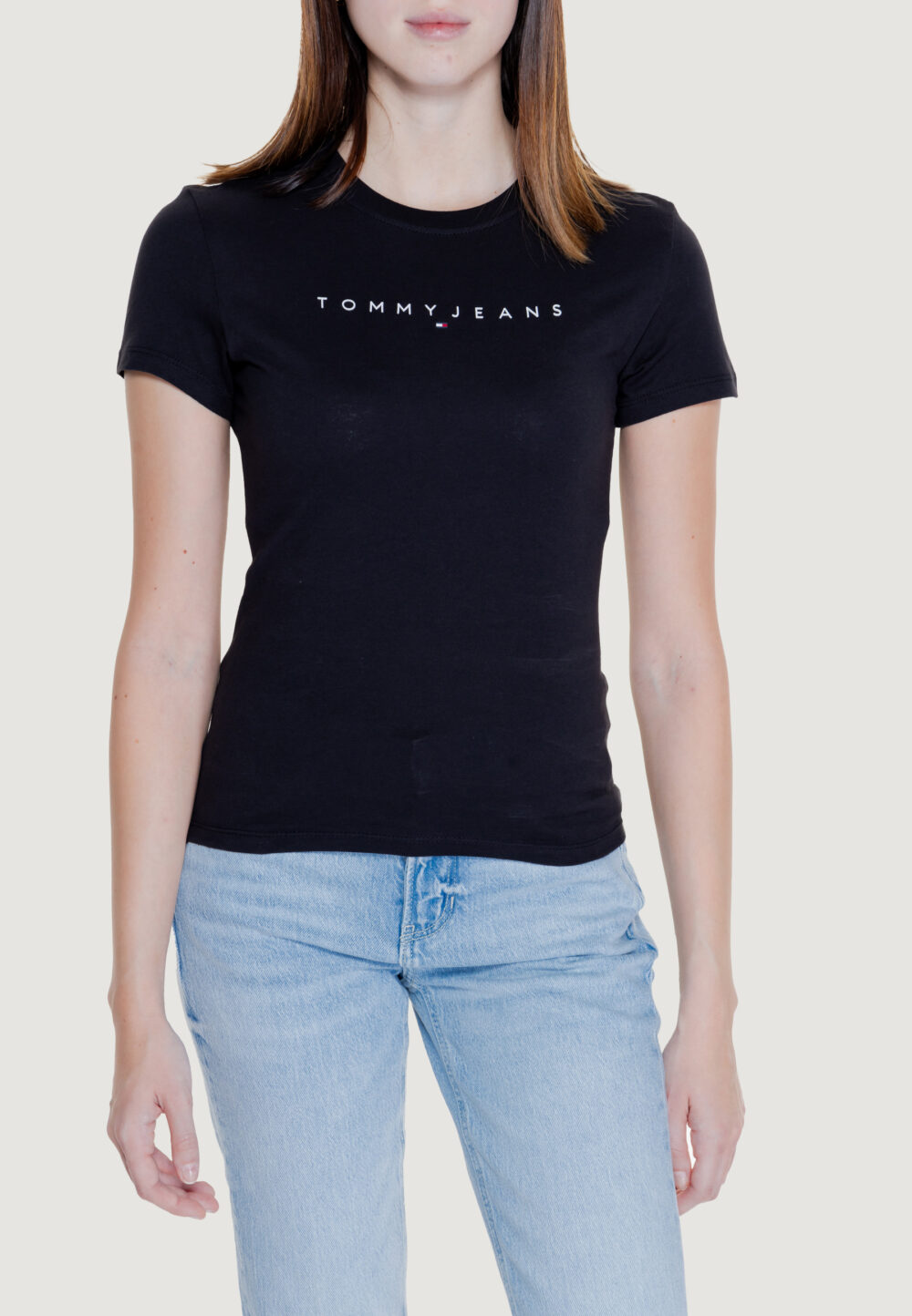 T-shirt Tommy Hilfiger Jeans TJW LINEAR TEE Nero - Foto 1