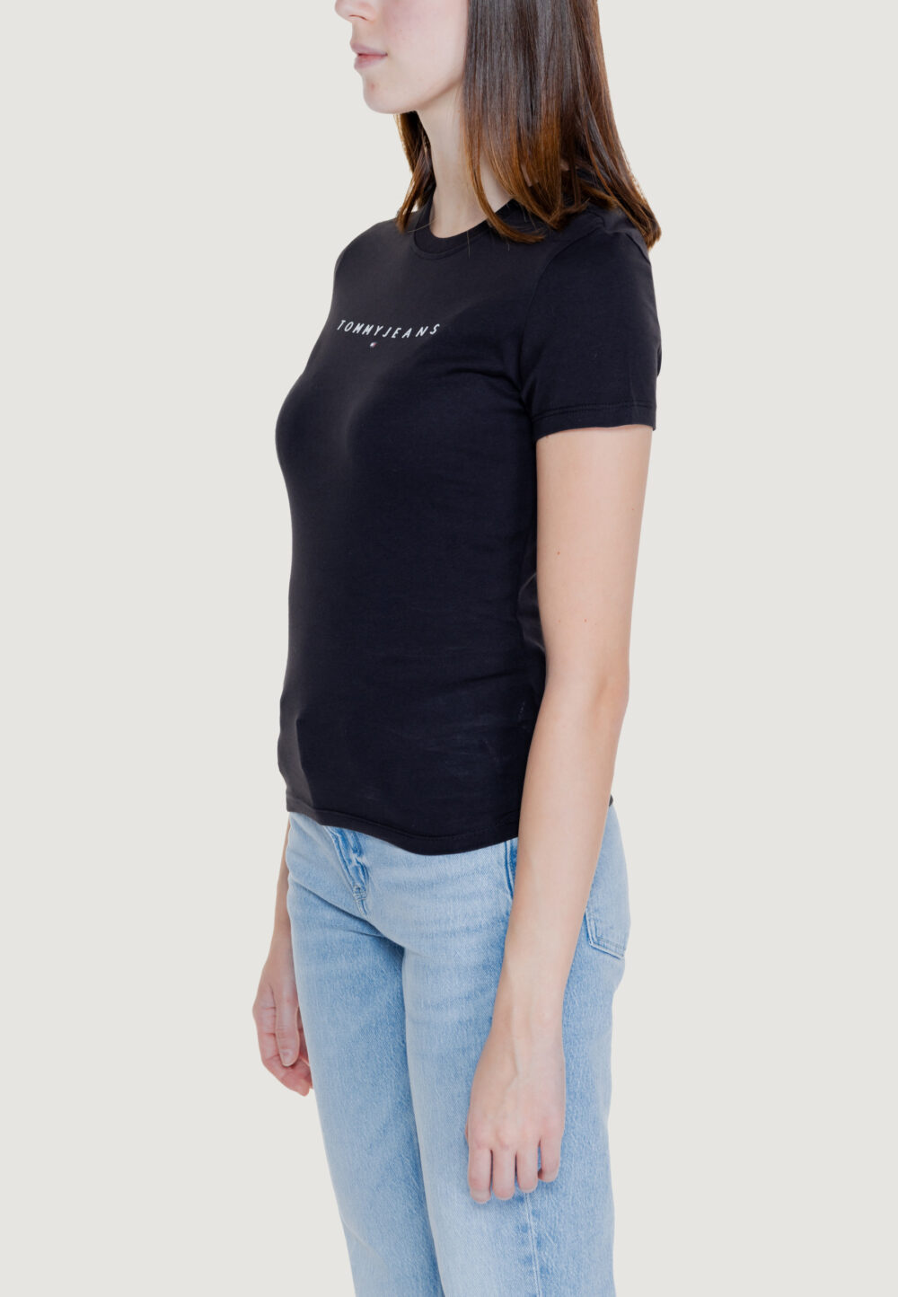 T-shirt Tommy Hilfiger Jeans TJW LINEAR TEE Nero - Foto 3