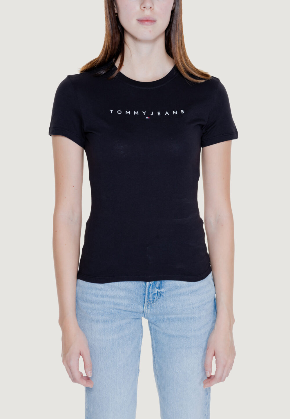 T-shirt Tommy Hilfiger Jeans TJW LINEAR TEE Nero - Foto 5