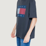 T-shirt Tommy Hilfiger Jeans TJM OVZ BIG FLAG TEE Nero - Foto 5