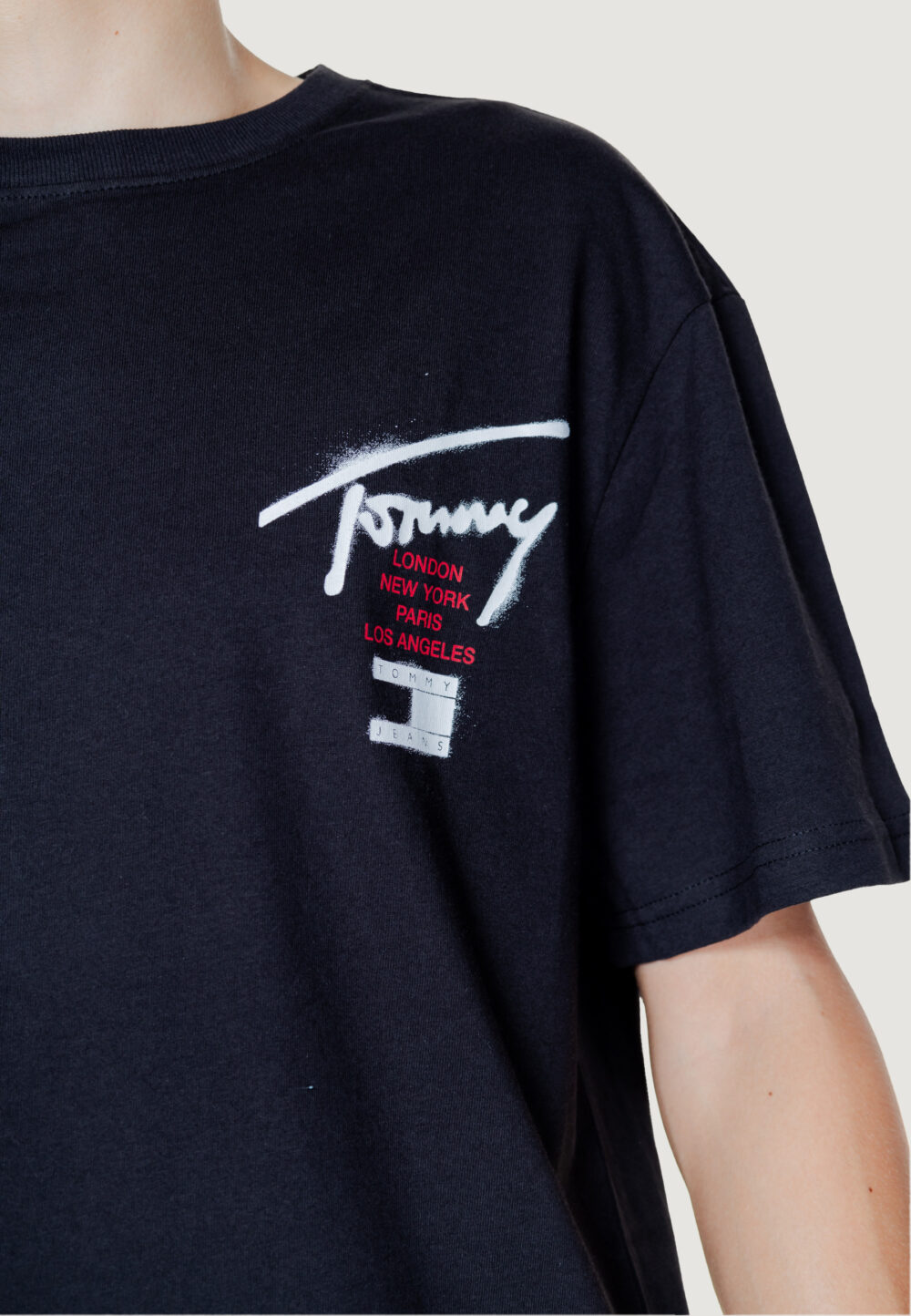 T-shirt Tommy Hilfiger Jeans TJM REG GRAFFITI SIG Nero - Foto 2