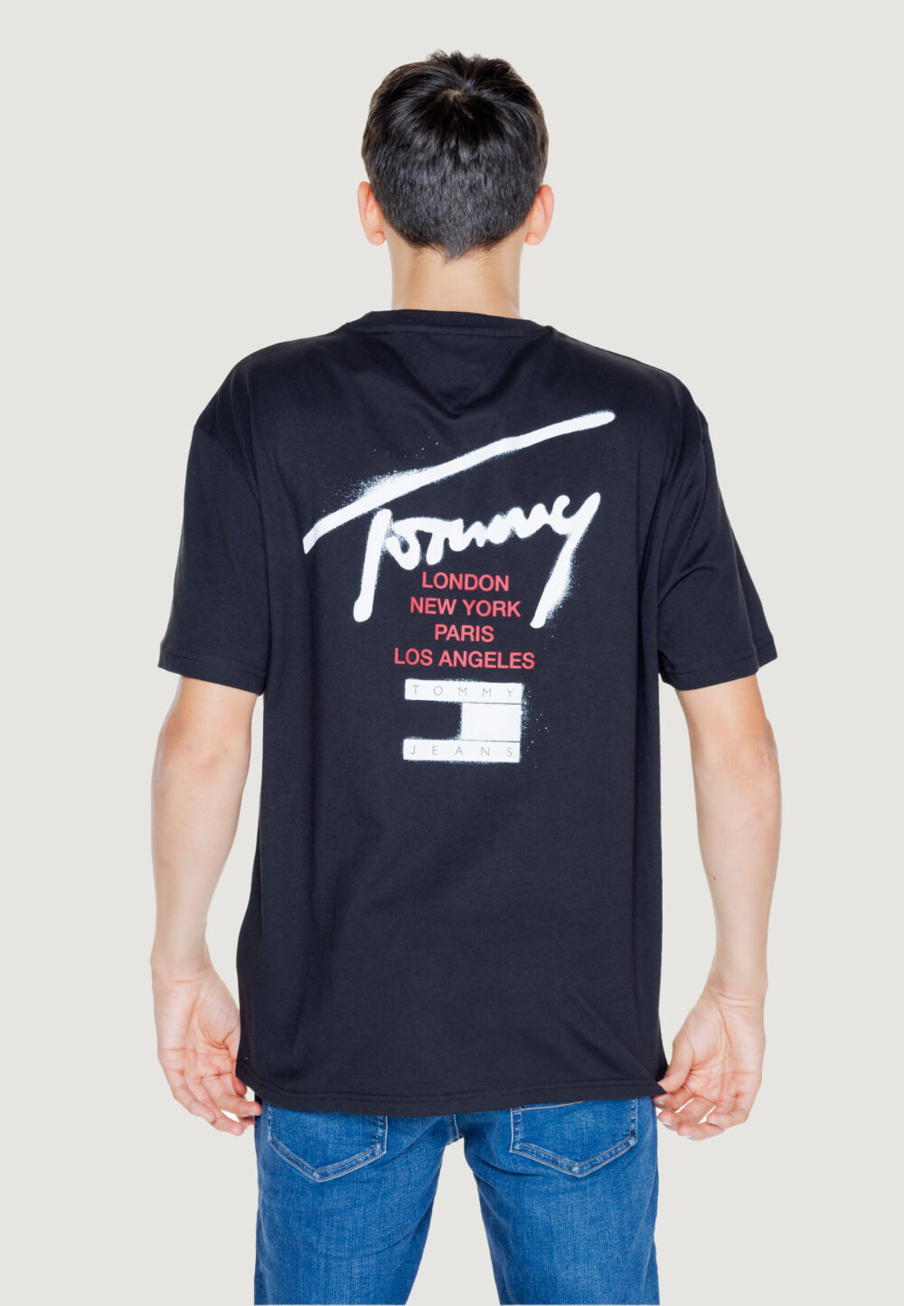 T-shirt Tommy Hilfiger Jeans TJM REG GRAFFITI SIG Nero - Foto 3