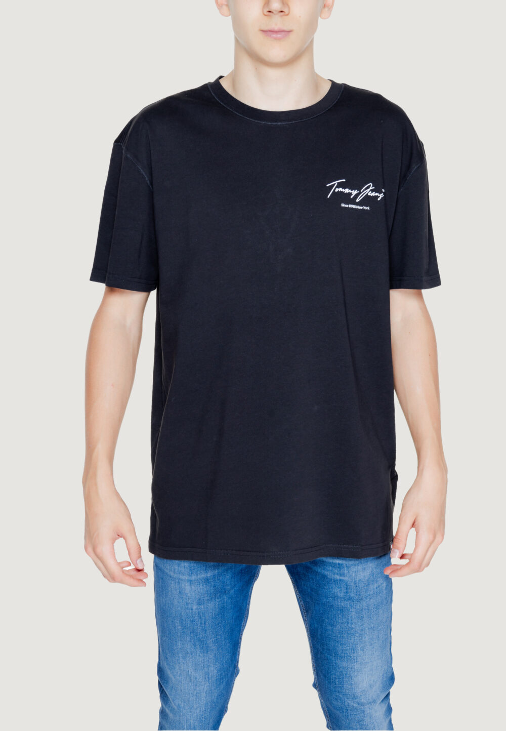 T-shirt Tommy Hilfiger Jeans TJM REG VINTAGE DNA Nero - Foto 1