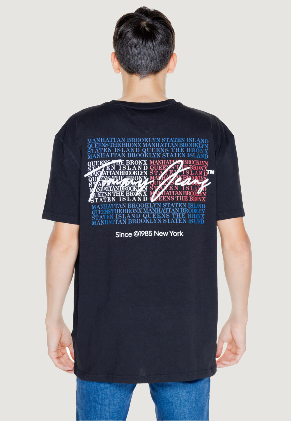 T-shirt Tommy Hilfiger Jeans TJM REG VINTAGE DNA Nero - Foto 3