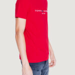 T-shirt Tommy Hilfiger TOMMY LOGO TEE Rosso - Foto 4