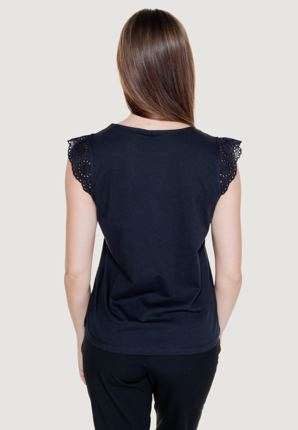 T-shirt Vero Moda VMEMILY SL GATHERING TOP JRS NOOS Nero - Foto 2