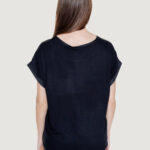 T-shirt Vila Clothes VIELLETTE S/S SATIN TOP/SU - NOOS Nero - Foto 3