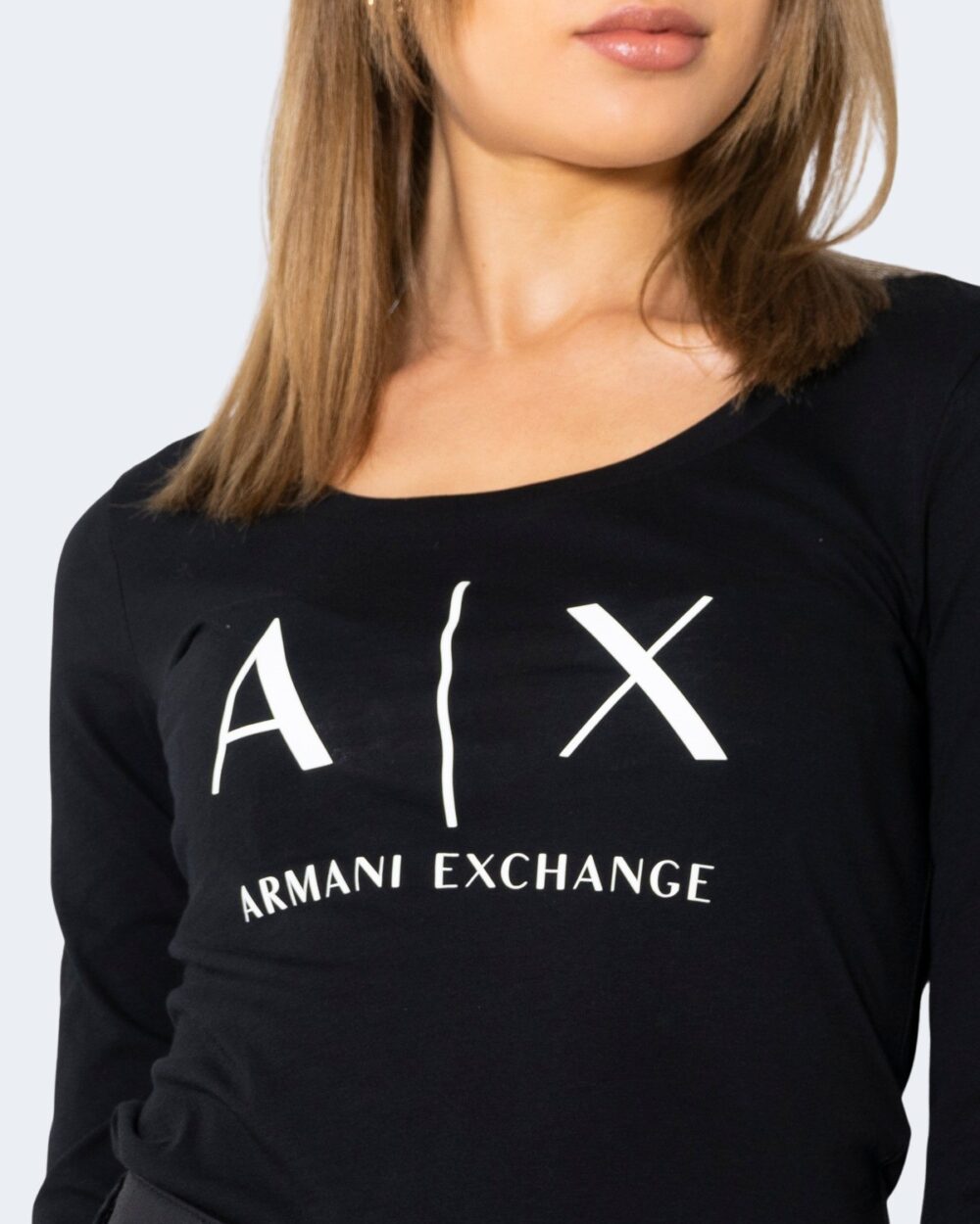 T-shirt manica lunga Armani Exchange  Nero - Foto 3