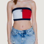 Top Tommy Hilfiger Jeans TJW RWB BADGE TUBE Bianco - Foto 1