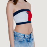 Top Tommy Hilfiger Jeans TJW RWB BADGE TUBE Bianco - Foto 5