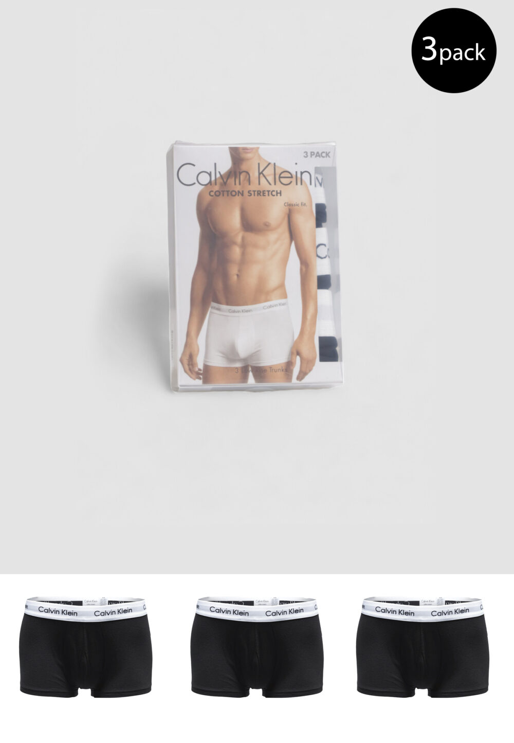 Boxer Calvin Klein Underwear 3 PACK TRUNKS Nero - Foto 1