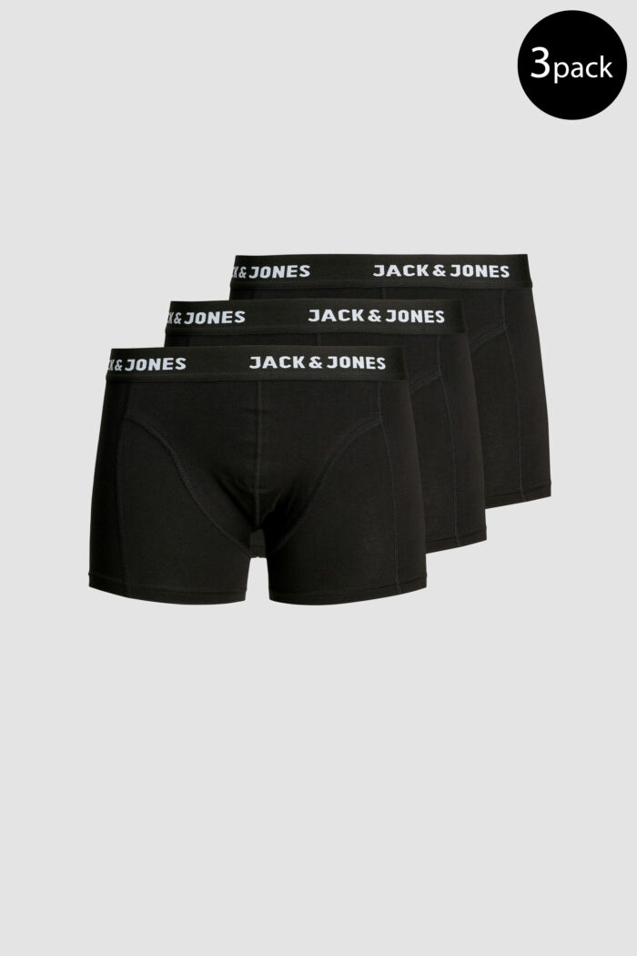 Boxer Jack Jones JACANTHONY TRUNKS 3 PACK BLACK Nero