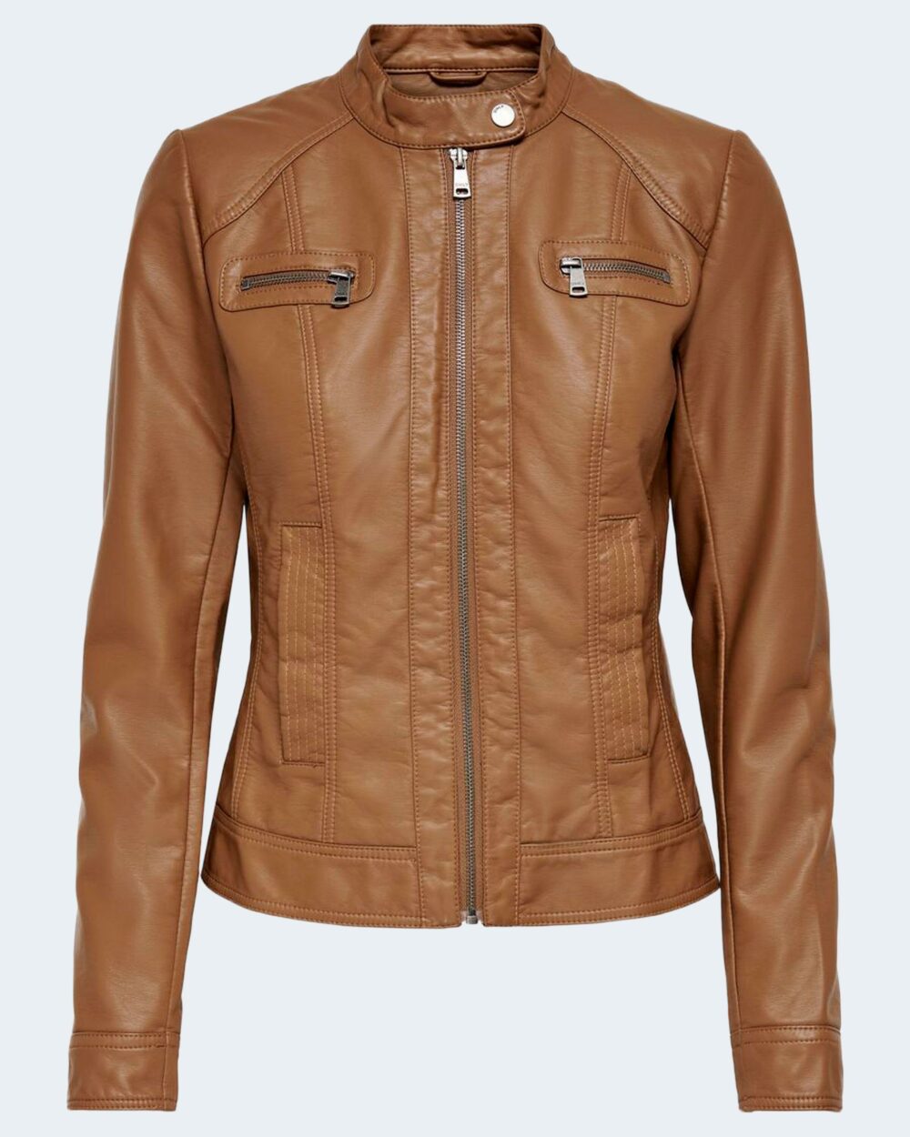 Giacchetto Only BANDIT FAUX LEATHER BIKER OTW COLOR NOOS Marrone - Foto 5