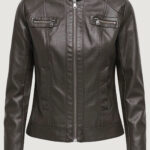 Giacchetto Only Onlbandit Faux Leather Biker Noos Marrone - Foto 2